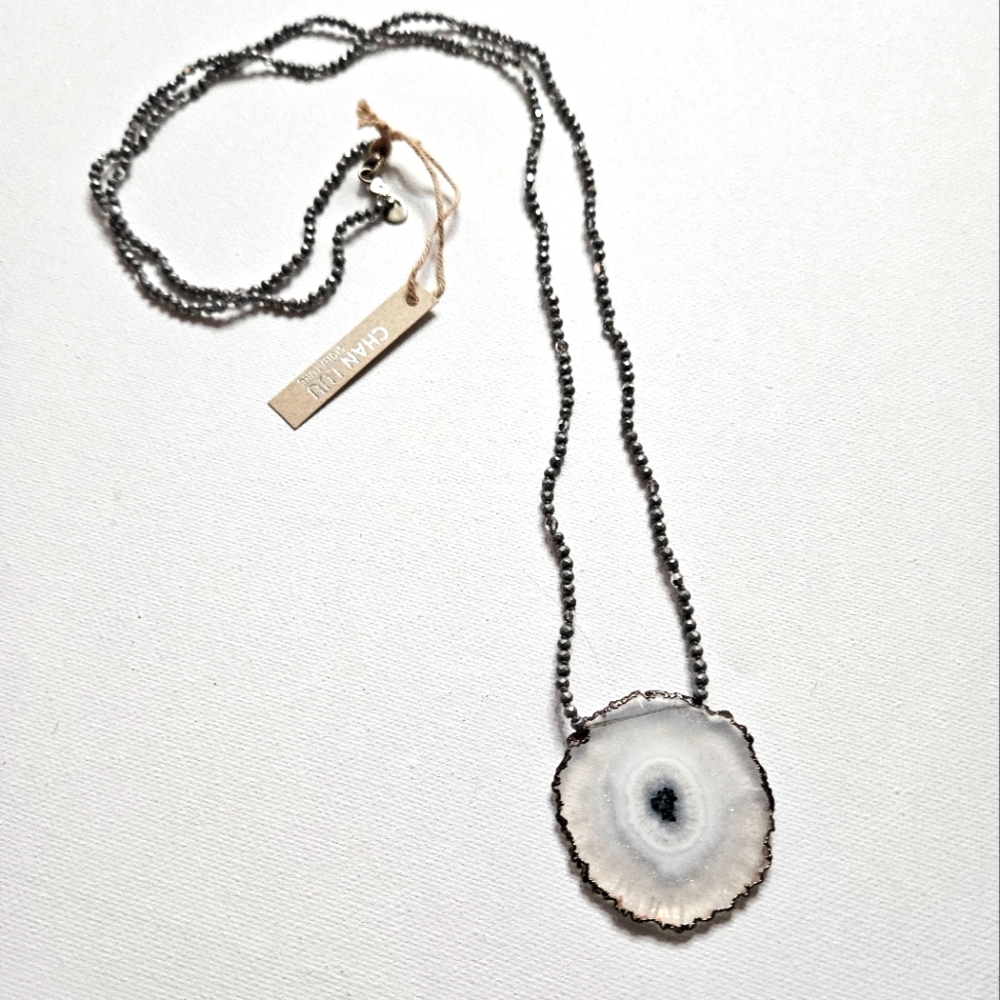 Chan Luu Solar Quartz Long Pendant Necklace NWT!